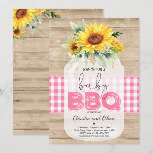 BBQ Baby Shower Sunflower Baby Q Couples Shower Invitation