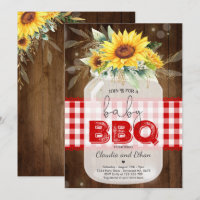 BBQ Baby Shower Sunflower Baby Q Couples Shower