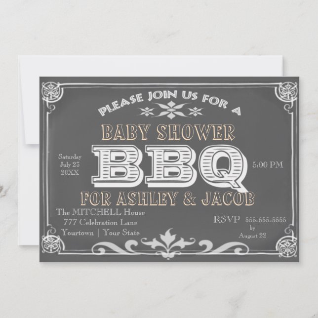 BBQ Baby ShowerbInvitations Invitation (Front)