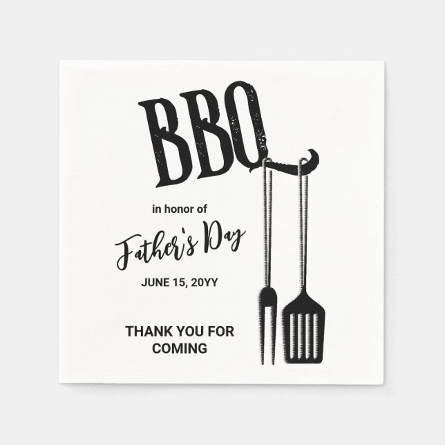 BBQ Backyard Party Napkin (Front)