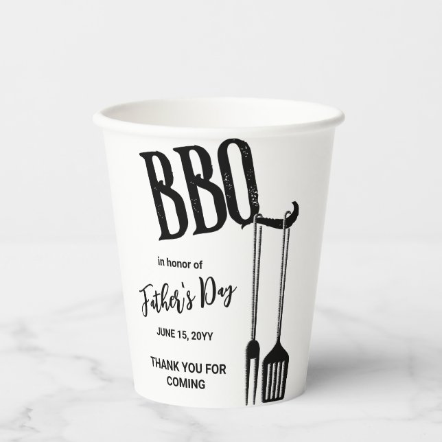 BBQ Backyard Party Paper Cups (Front)