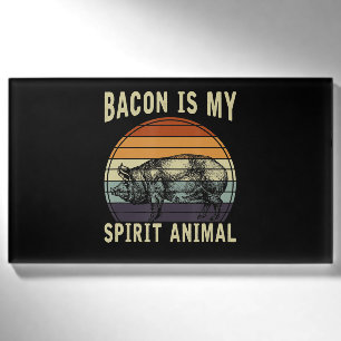 BBQ Bacon Is My Spirit Animal BBQ Name Tag