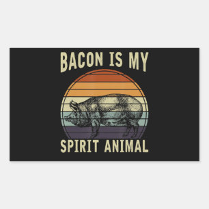 BBQ   Bacon Is My Spirit Animal BBQ Rectangular Sticker