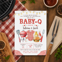 BBQ Barbecue Baby-Q Baby Shower Invitation