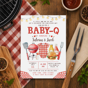 BBQ Barbecue Baby-Q Baby Shower Invitation