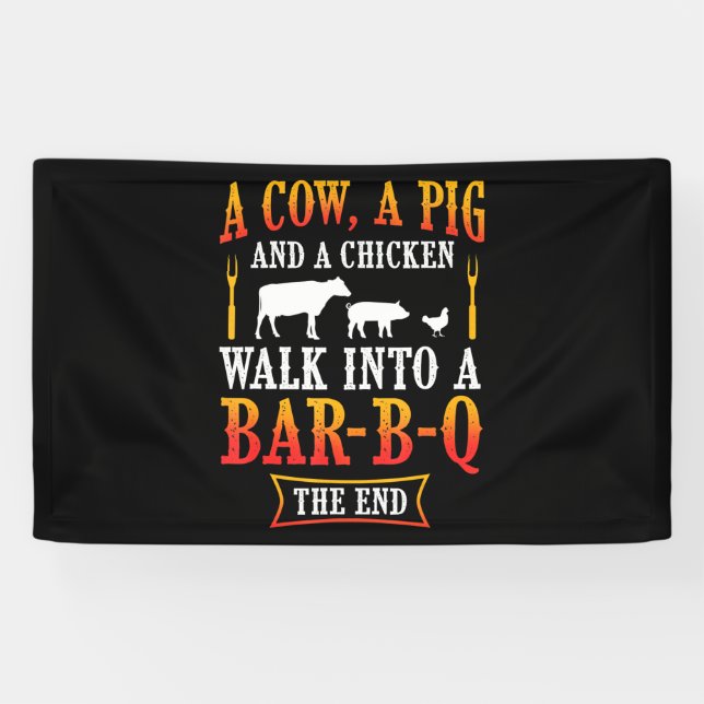 BBQ | Barbecue Bbq Joke Gift Grill Master Chef Banner (Horizontal)