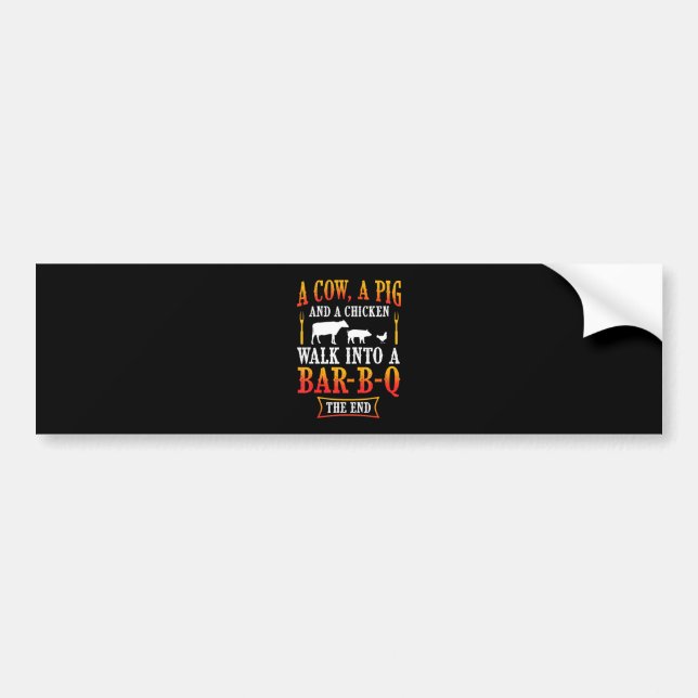BBQ | Barbecue Bbq Joke Gift Grill Master Chef Bumper Sticker (Front)