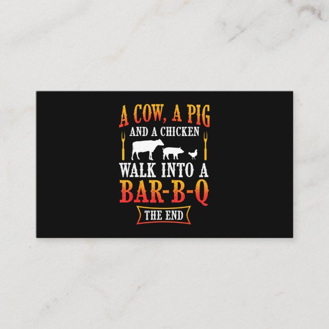 BBQ | Barbecue Bbq Joke Gift Grill Master Chef Loyalty Card (Front)