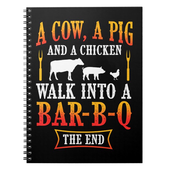 BBQ | Barbecue Bbq Joke Gift Grill Master Chef Notebook (Front)