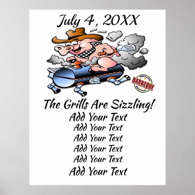 BBQ Barbecue Event /  Cookoff Poster (Front)