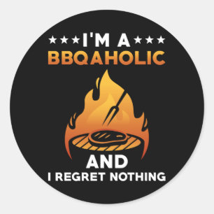 BBQ Barbecue Gift For Grillers Classic Round Sticker