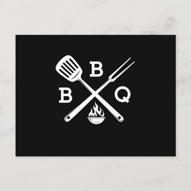 BBQ Barbecue Party Its Grill Time Postcard (Front)