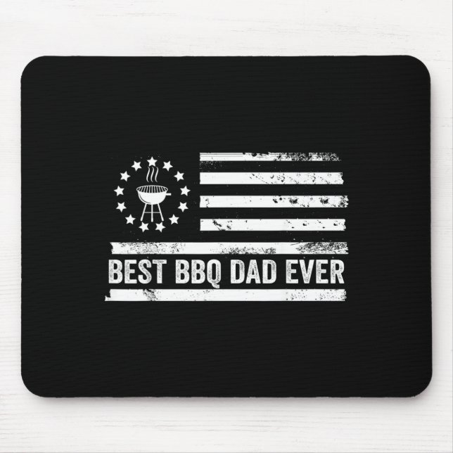 Bbq Barbeque Grilling Aaamerican Flag Patriotic Mouse Mat (Front)