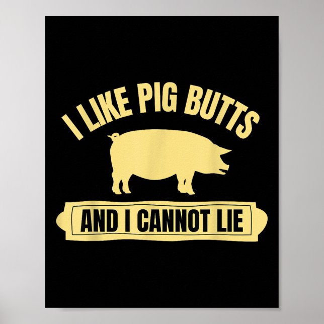 Bbq Barbeque Grilling I Like G Butts And I Cannot  Poster (Front)