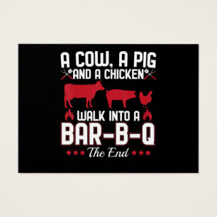 BBQ BBQ Dad Joke A Cow A Pig And A Chicken