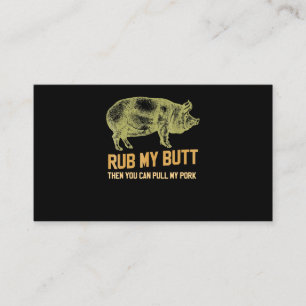 BBQ   BBQ Grill Pig Funny Pork Id Smoke That Roast Loyalty Card