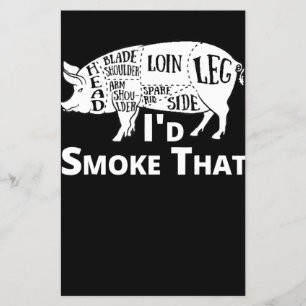 BBQ BBQ Grill Pig Pork Id Smoke That Gift Men Flyer