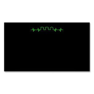 BBQ   BBQ Heartbeat Funny BBQ Is My Lifeline Magnetic Business Card