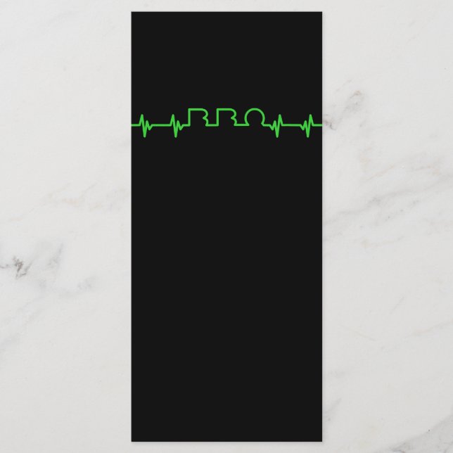 BBQ | BBQ Heartbeat Funny BBQ Is My Lifeline Menu (Front)