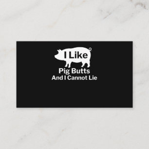 BBQ   BBQ I Like Pig Butts And I Cannot Lie Appointment Card