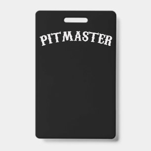 BBQ BBQ Pitmaster Chef Dad Fars Day ID Badge