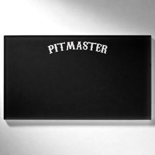 BBQ BBQ Pitmaster Chef Dad Fars Day Name Tag