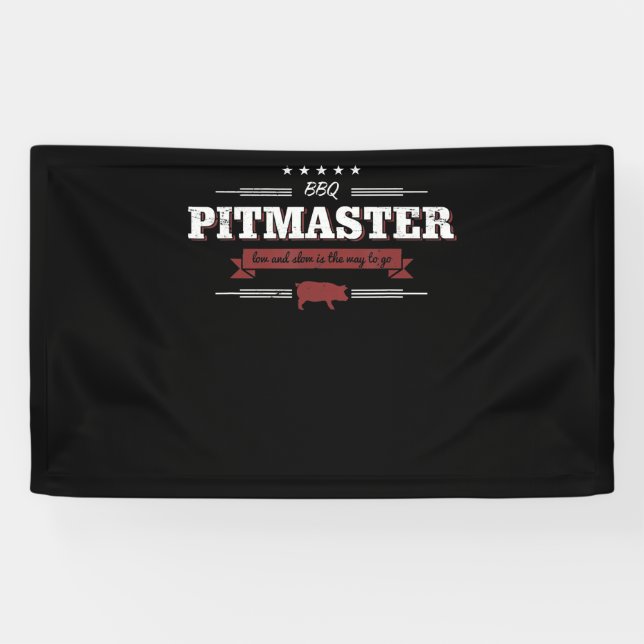 BBQ | BBQ Pitmaster Low And Slow Is Way To Funny Banner (Horizontal)