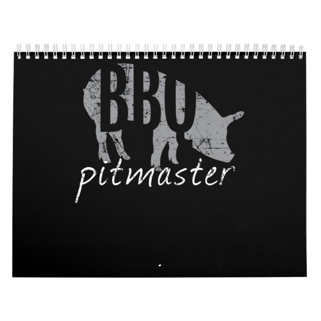 BBQ | BBQ Pitmaster Pig Grilling Grill Fars Day Calendar (Cover)