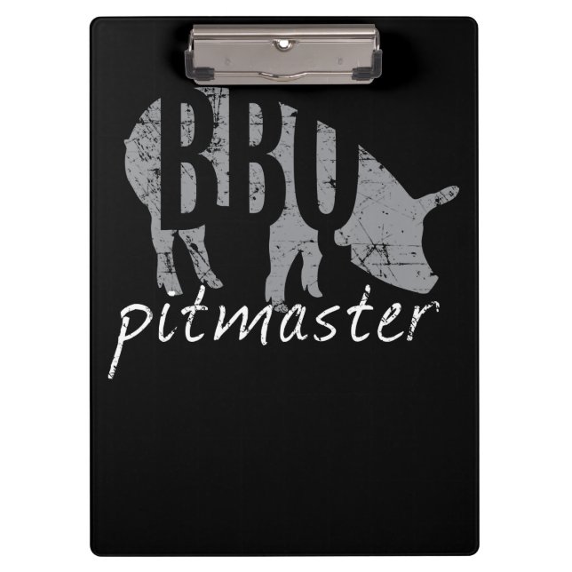 BBQ | BBQ Pitmaster Pig Grilling Grill Fars Day Clipboard (Front)