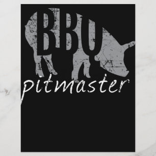 BBQ   BBQ Pitmaster Pig Grilling Grill Fars Day Flyer