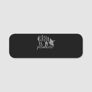 BBQ BBQ Pitmaster Pig Grilling Grill Fars Day Name Tag