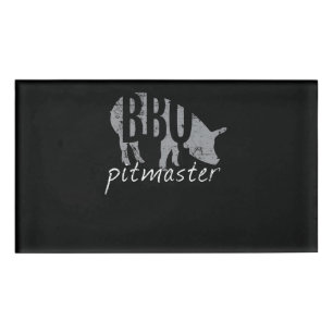 BBQ BBQ Pitmaster Pig Grilling Grill Fars Day Name Tag