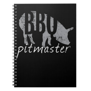 BBQ BBQ Pitmaster Pig Grilling Grill Fars Day Notebook