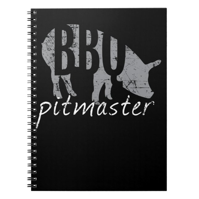BBQ | BBQ Pitmaster Pig Grilling Grill Fars Day Notebook (Front)
