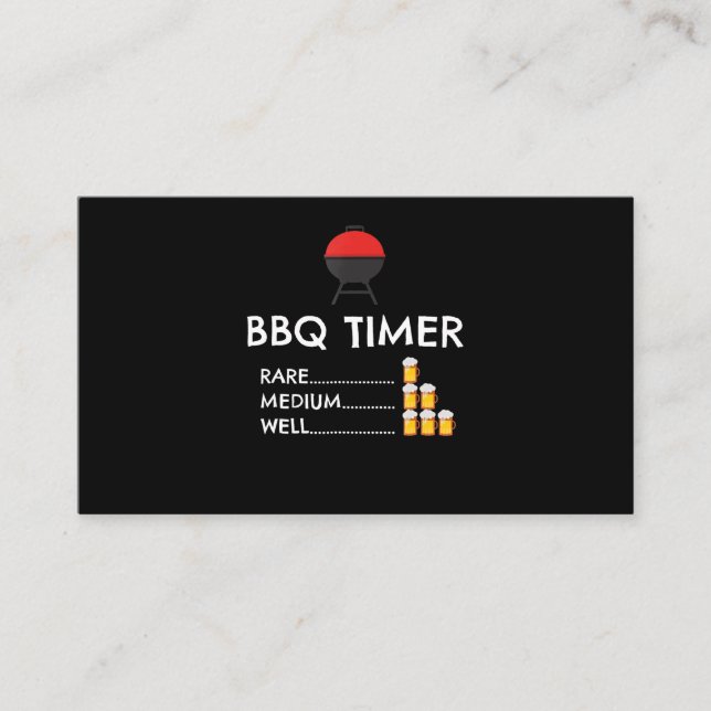 BBQ |BBQ Timer Barbecue Funny Grill Grilling Gift Appointment Card (Front)