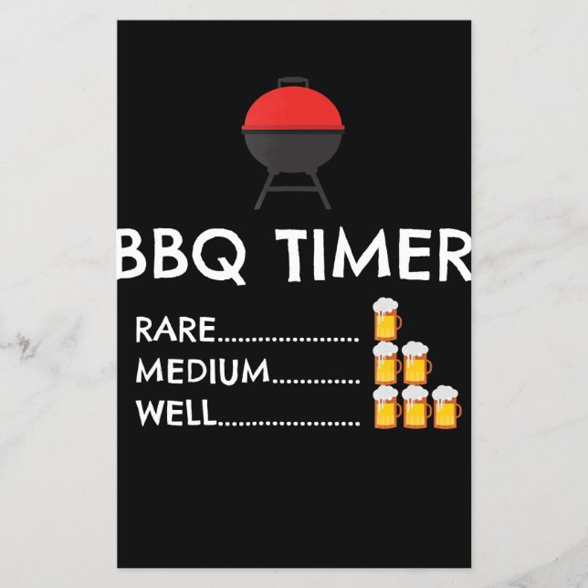 BBQ |BBQ Timer Barbecue Funny Grill Grilling Gift Flyer (Front)