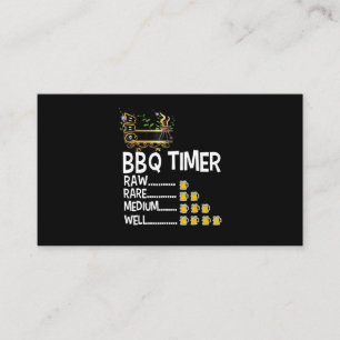 BBQ BBQ Timer Barbecue Funny Grill Grilling Gift Loyalty Card