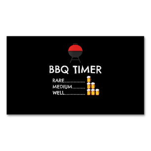 BBQ  BBQ Timer Barbecue Funny Grill Grilling Gift Magnetic Business Card
