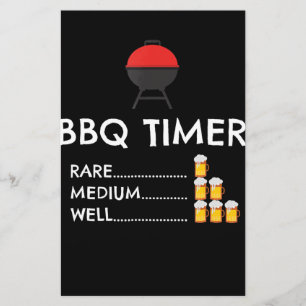 BBQ BBQ Timer Barbecue Funny Grill Grilling Gift Stationery