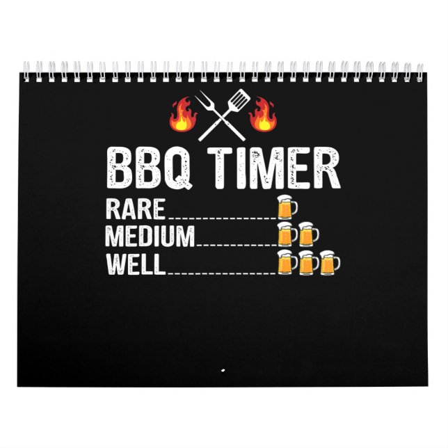 BBQ | BBQ Timer Drinking Grilling Grill Beer Calendar (Cover)