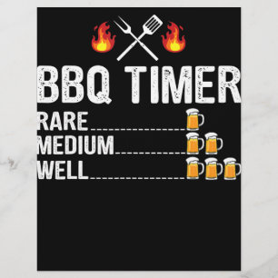 BBQ   BBQ Timer Drinking Grilling Grill Beer Flyer