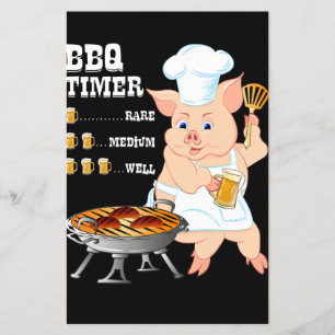 BBQ   BBQ Timer Pig Grill Barbecue Beer Lover Men Flyer