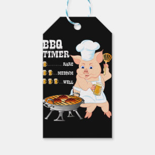 BBQ BBQ Timer Pig Grill Barbecue Beer Lover Men Gift Tags