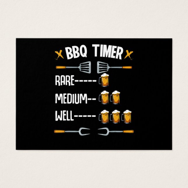 BBQ | BBQ Timer Rare Medium Well Beer Drinker (Front)