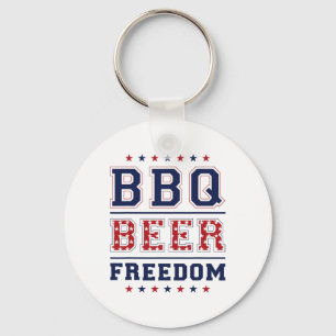 Bbq Beer Freedom 1 Key Ring