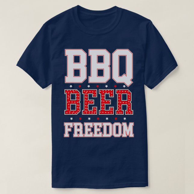 BBQ BEER FREEDOM 9 T-Shirt (Design Front)