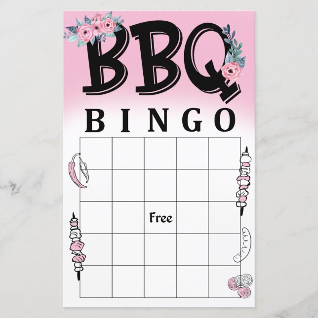 BBQ bingo game (Front)