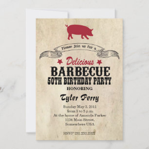 BBQ Birthday Invitation