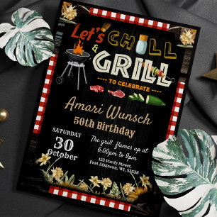 BBQ Birthday Party Invitation