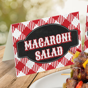 BBQ Birthday Party Tented/Folded Food Label & Place Card